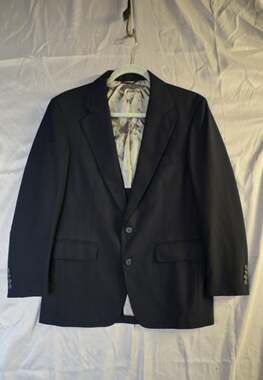 Vintage Cricketeer Blazer Sport Coat Mens 42 Blue Notch Lapel 2 Button Made USA